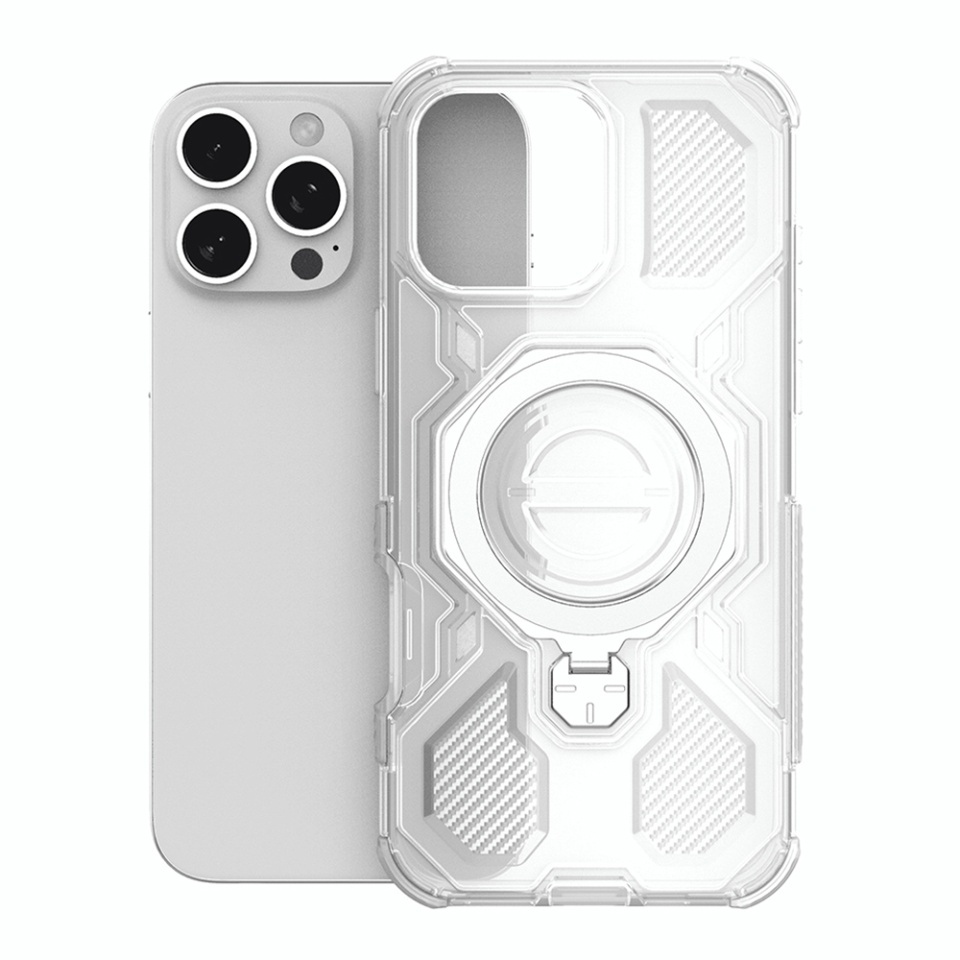 Husa pentru Motorola Edge 60 Fusion / Edge 60, Antisoc, SKYDDAR INOVATION, Carbon Shield PRO, Magsafe, set cu sticker, Alb
