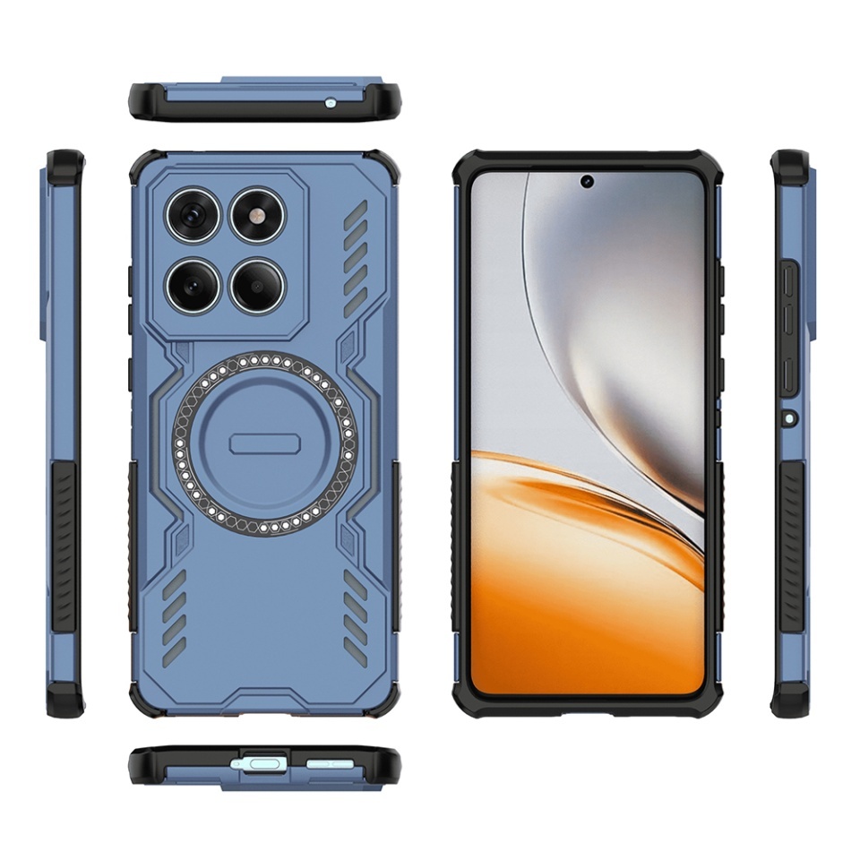 Husa pentru Motorola Edge 60 Fusion / Edge 60, SKYDDAR INOVATION, ArmorMag, Magsafe, set cu sticker, Albastru - 3 | YEO