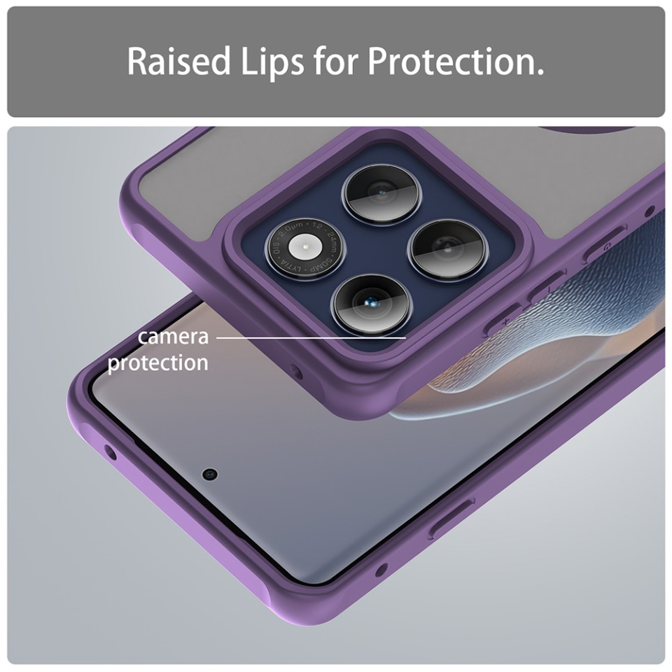 Husa pentru Motorola Edge 60 Pro, SKYDDAR INNOVATION, HaloFrost MagSafe II, Antisoc, set cu sticker, Mov - 2 | YEO