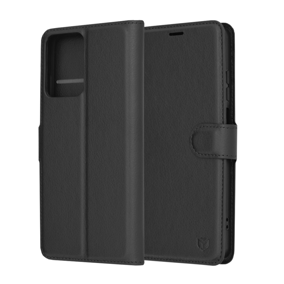 Husa pentru Motorola Moto G04 / Moto G24 / Moto G04s tip Carte, cu Portofel Interior, Finisaje Premium, SKYDDAR Leather Wallet - Negru