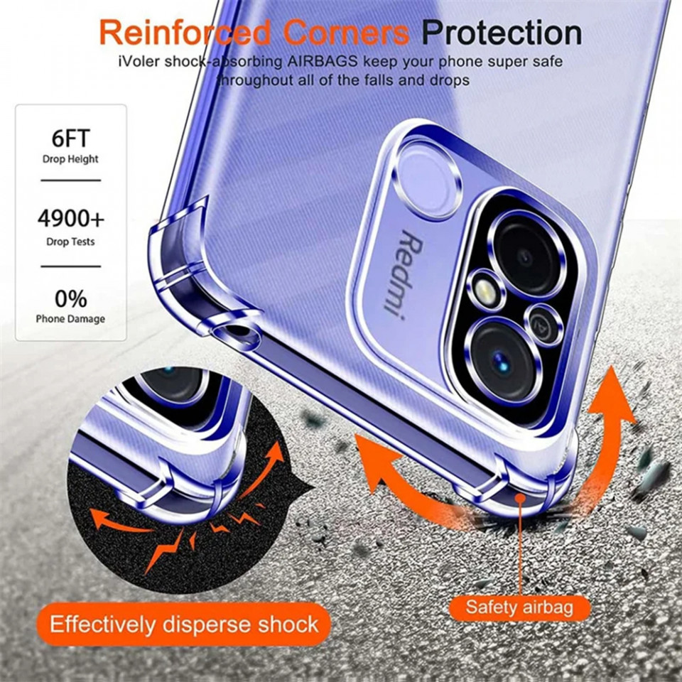 Husa pentru Motorola Moto G13 / G23 din silicon slim, anti soc, Skyddar Shock - Transparenta - 1 | YEO