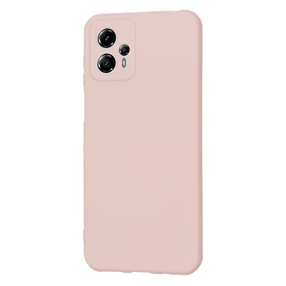 Husa pentru Motorola Moto G13, SKYDDAR INNOVATION, din Silicon Catifelat, SoftElegance, set cu sticker, Roz pudra - 2 | YEO