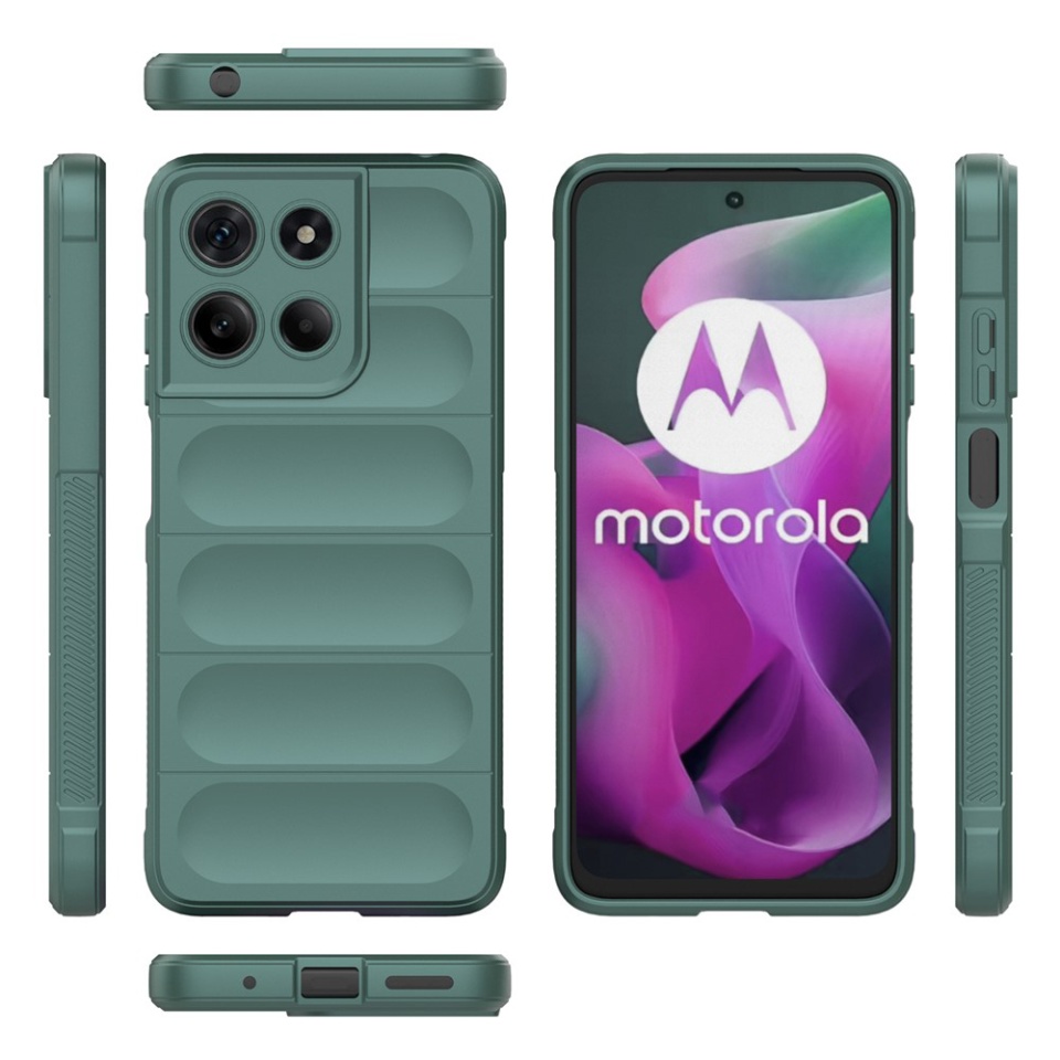 Husa pentru Motorola Moto G15 / Moto G15 Power, SKYDDAR INNOVATION, Magic Shield, din Silicon Mat, set cu sticker, Verde - 1 | YEO
