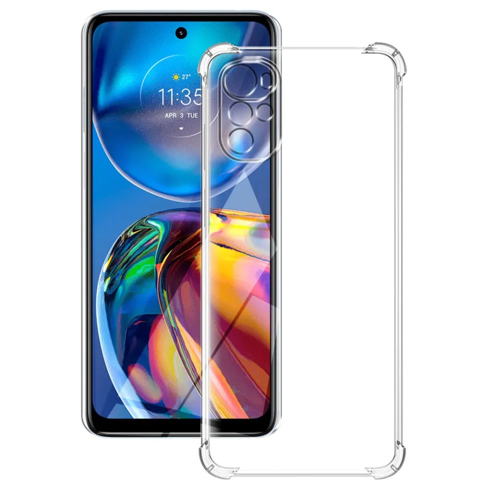 Husa pentru Motorola Moto G22 / Moto E32 / Moto E32s , SKYDDAR INNOVATION, Shockproof Clear din Silicon Slim, Transparenta, set cu sticker - 3 | YEO