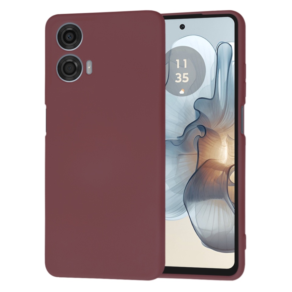 Husa pentru Motorola Moto G24 Power din Silicon Catifelat, Protectie Premium, Skyddar SoftElegance - Bordo