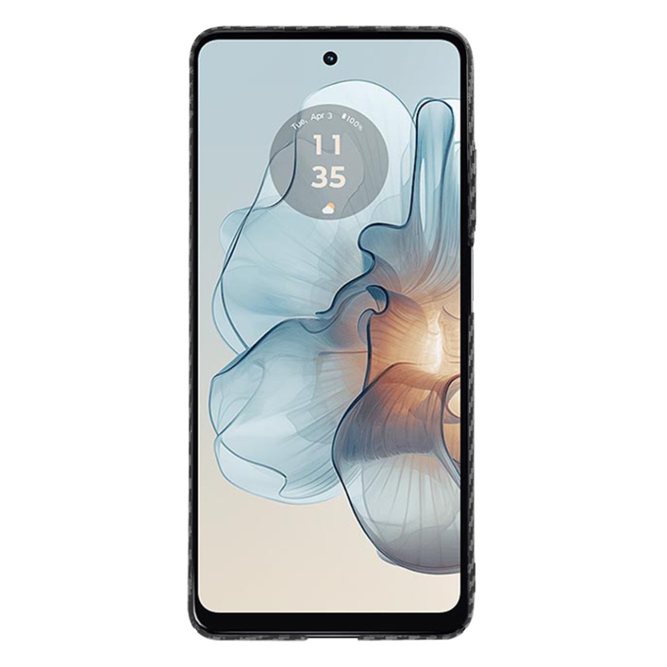 Husa pentru Motorola Moto G24 Power, Finisaj Premium cu Textura de Carbon, Design Elegant, SKDR CarbonFlex - Negru - 1 | YEO
