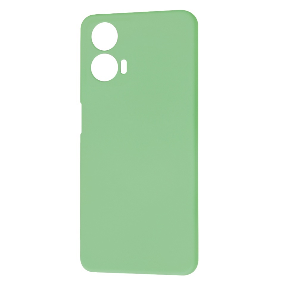 Husa pentru Motorola Moto G24, SKYDDAR INNOVATION, din Silicon Catifelat, SoftElegance, set cu sticker, Verde deschis - 3 | YEO