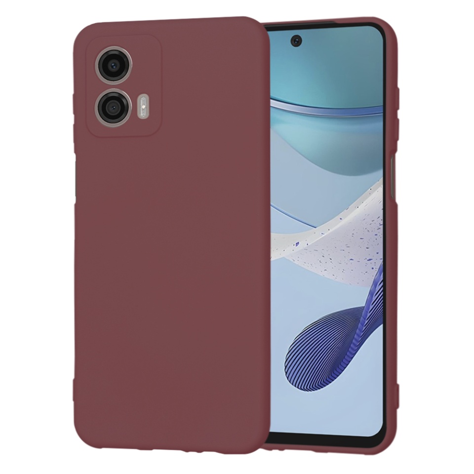 Husa pentru Motorola Moto G53 din Silicon Catifelat, Protectie Premium, Skyddar SoftElegance - Bordo
