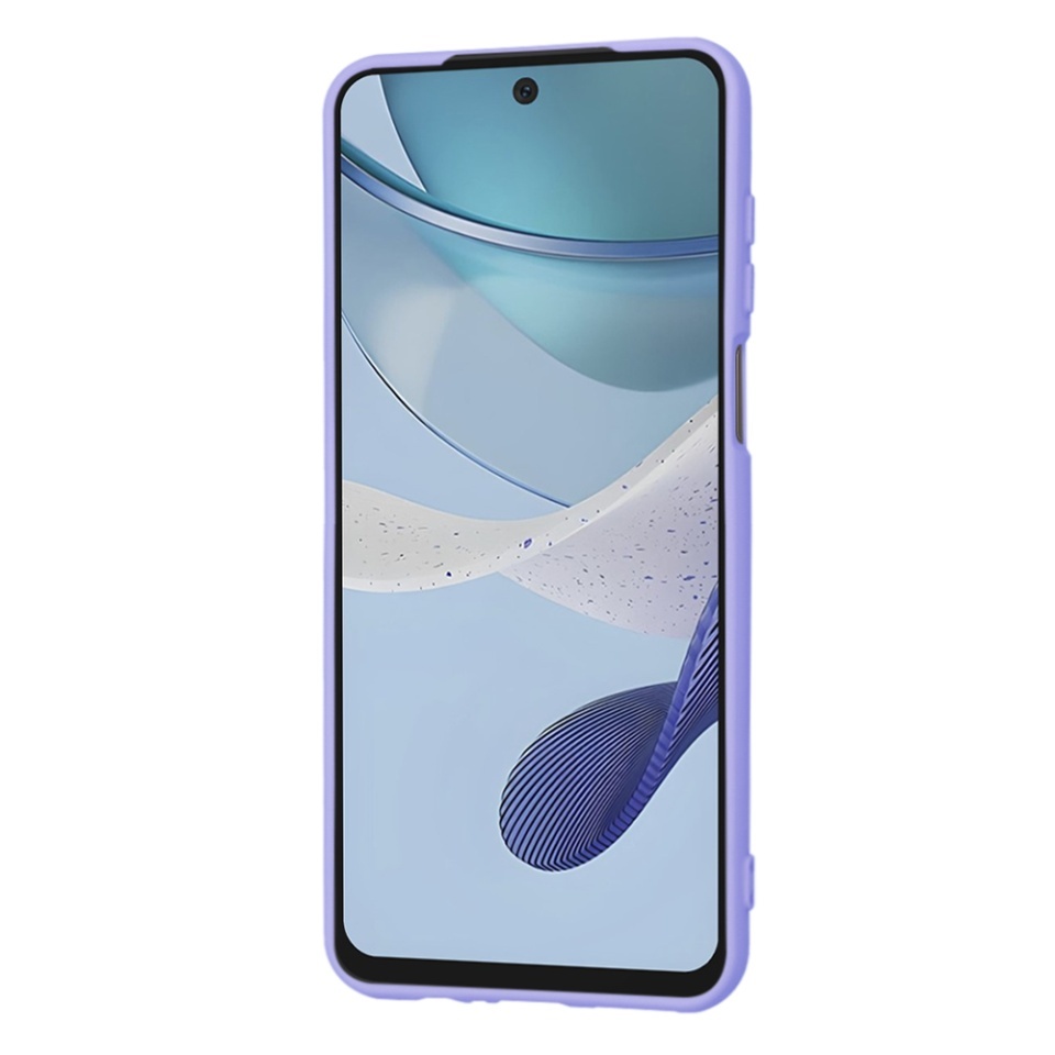 Husa pentru Motorola Moto G53, SKYDDAR INNOVATION, din Silicon Catifelat, SoftElegance, set cu sticker, Violet - 1 | YEO