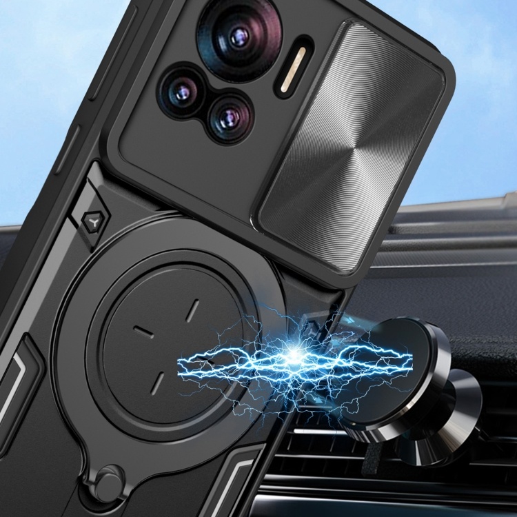 Husa pentru Motorola Moto G54 Power Edition, cu inel magnetic si suport ajustabil, protecție completa camera, SKDR SafeCover - Roz auriu - 2 | YEO
