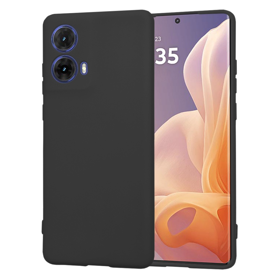 Husa pentru Motorola Moto G85 din Silicon Catifelat, Protectie Premium, Skyddar SoftElegance - Negru