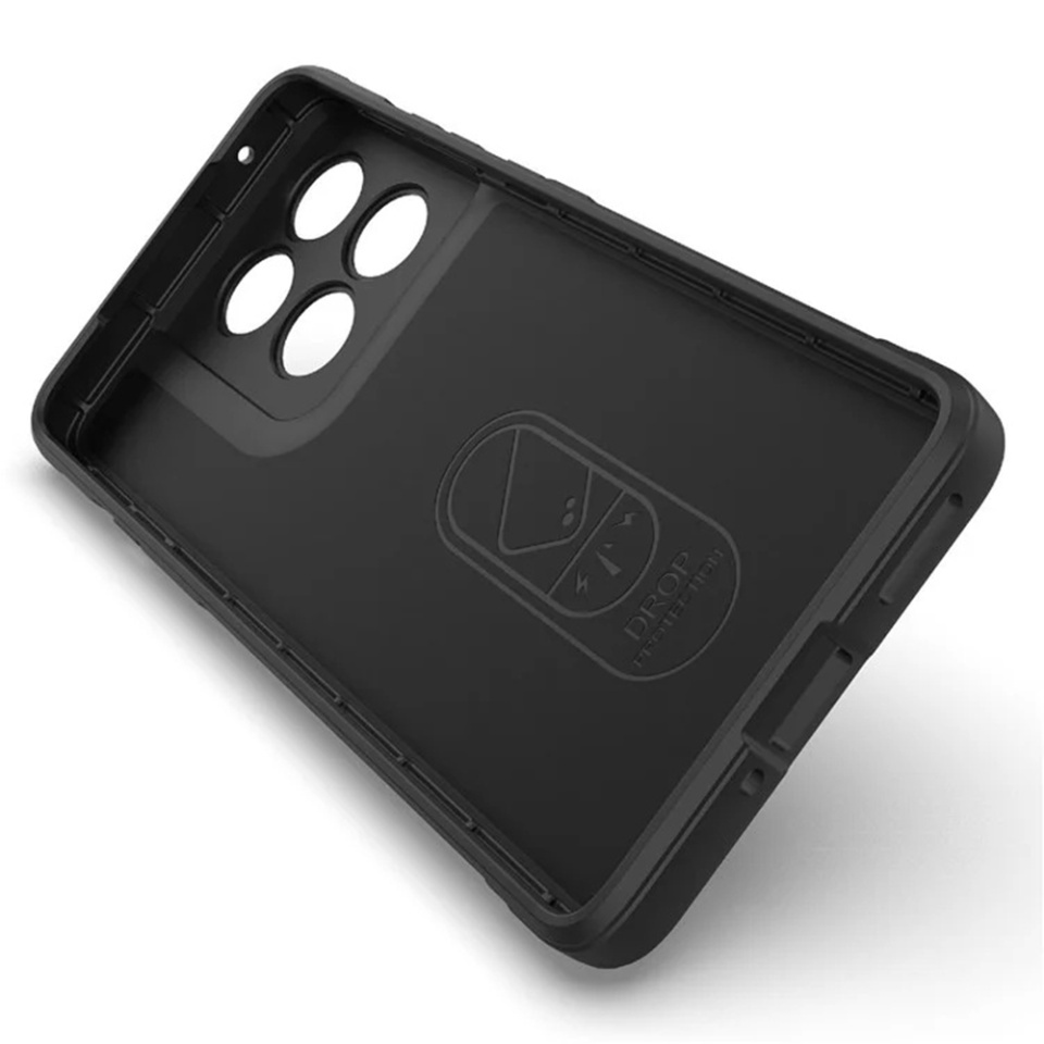 Husa pentru Motorola Moto G86, SKYDDAR INNOVATION, Magic Shield, din Silicon Mat, set cu sticker, Negru - 2 | YEO