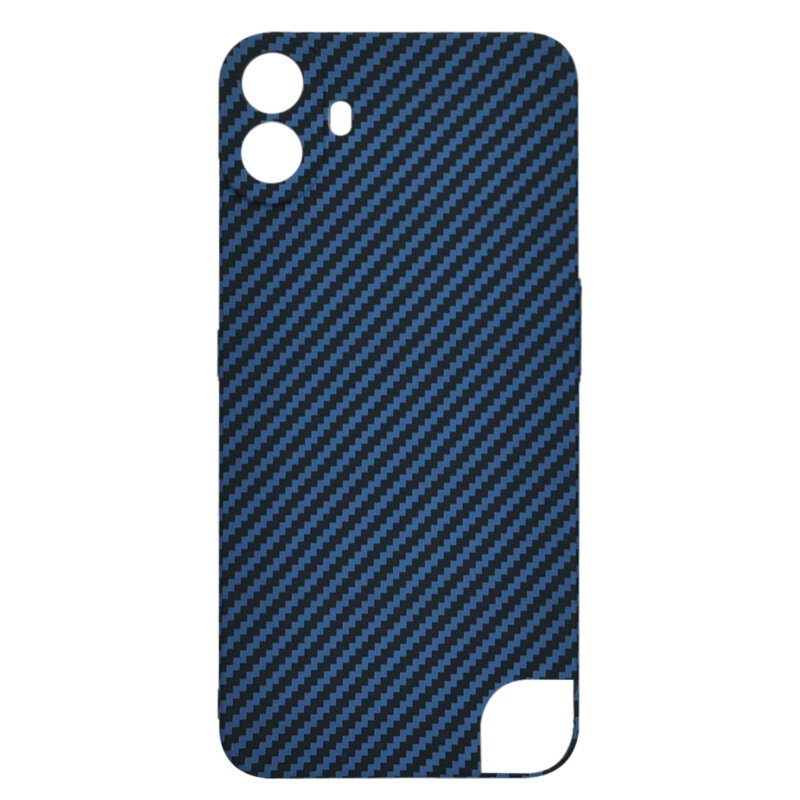 Husa pentru Nothing CMF Phone 1, Finisaj Premium cu Textura de Carbon, Design Elegant, SKDR CarbonFlex - Cyan - 3 | YEO
