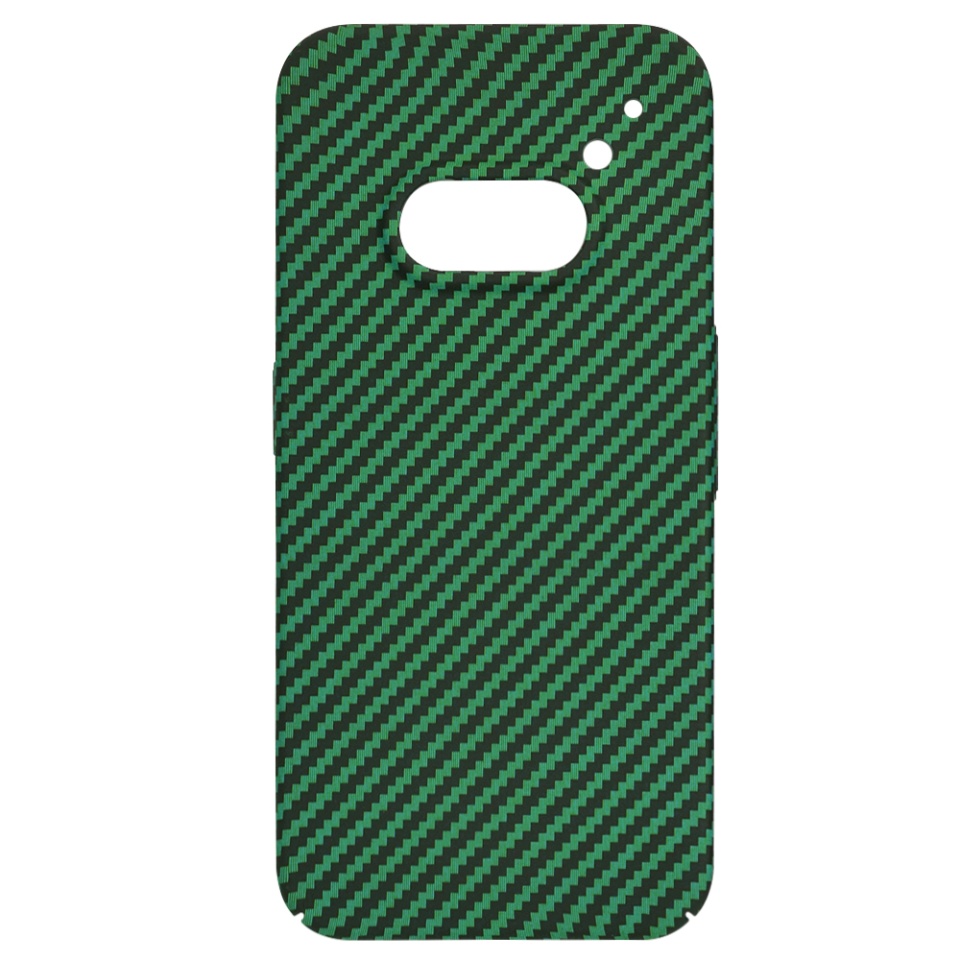 Husa pentru Nothing Phone (2a) / Phone (2a) Plus, Finisaj Premium cu Textura de Carbon, Design Elegant, SKDR CarbonFlex - Verde - 3 | YEO