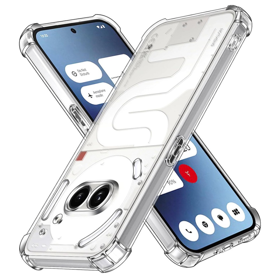 Husa pentru Nothing Phone (2a) / Phone (2a) Plus , SKYDDAR INNOVATION, Shockproof Clear din Silicon Slim, Transparenta, set cu sticker