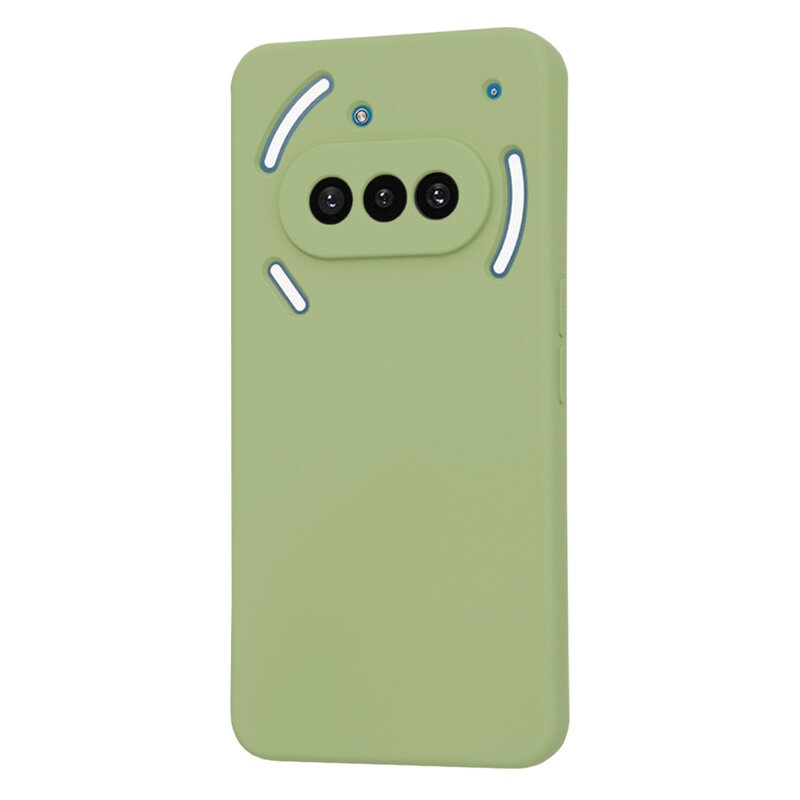 Husa pentru Nothing Phone (3a), SKYDDAR INNOVATION, SoftElegance din Silicon Catifelat, set cu sticker, Verde - 2 | YEO