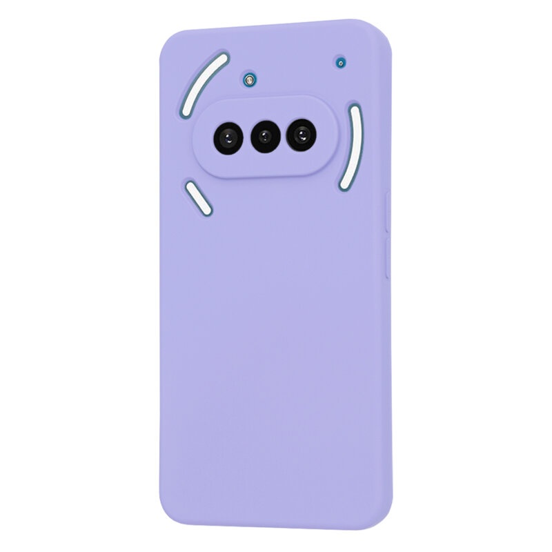 Husa pentru Nothing Phone (3a), SKYDDAR INNOVATION, SoftElegance din Silicon Catifelat, set cu sticker, Violet - 2 | YEO