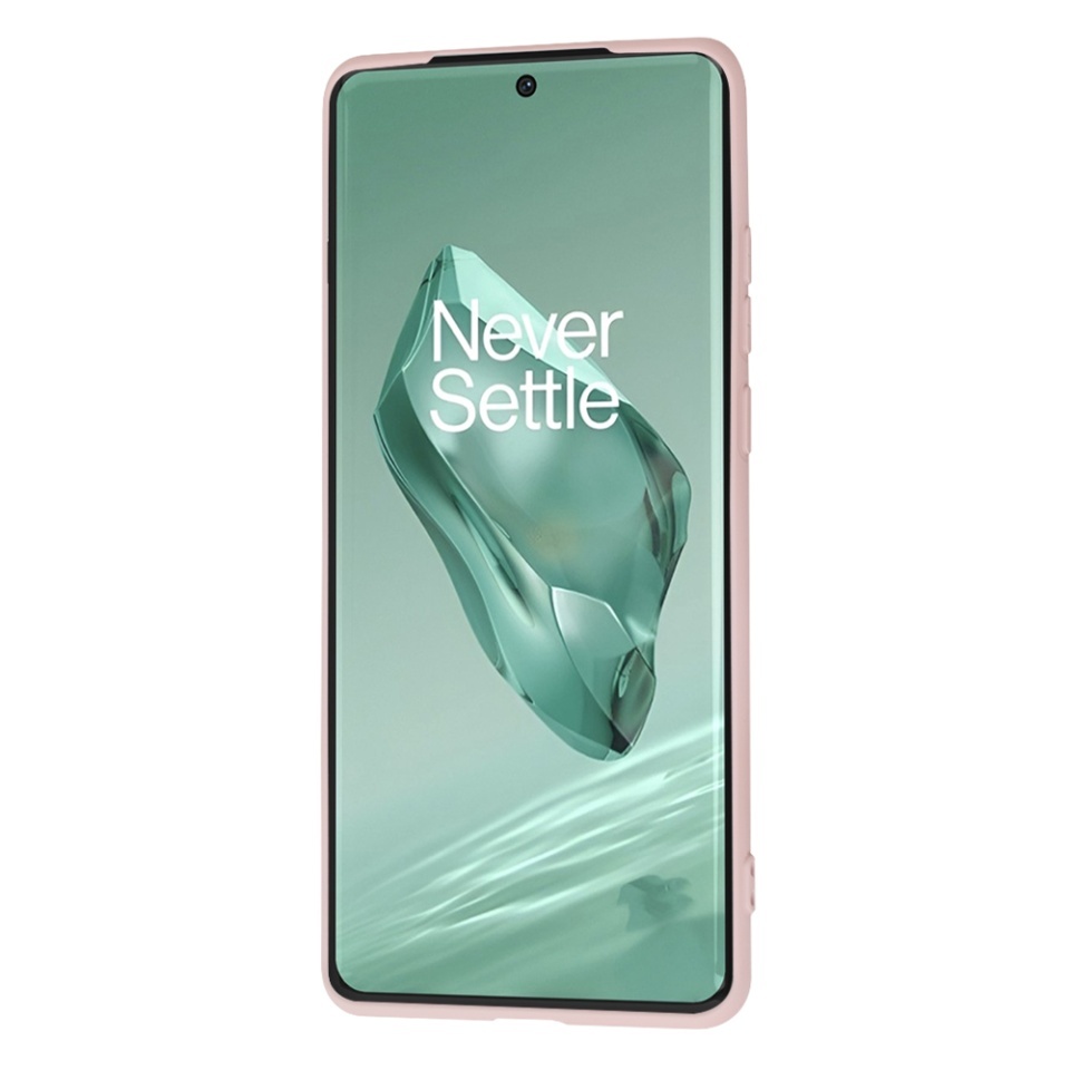 Husa pentru OnePlus 12, SKYDDAR INNOVATION, din Silicon Catifelat, SoftElegance, set cu sticker, Roz pudra - 1 | YEO