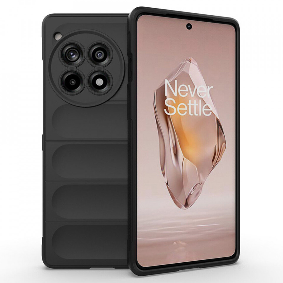 Husa pentru OnePlus 12R eleganta, din silicon mat, SKDR Vogue - Negru