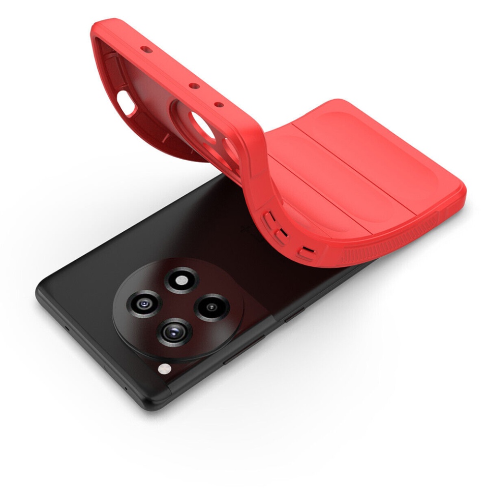 Husa pentru OnePlus 12R, SKYDDAR INNOVATION, Magic Shield, din Silicon Mat, set cu sticker, Negru - 3 | YEO