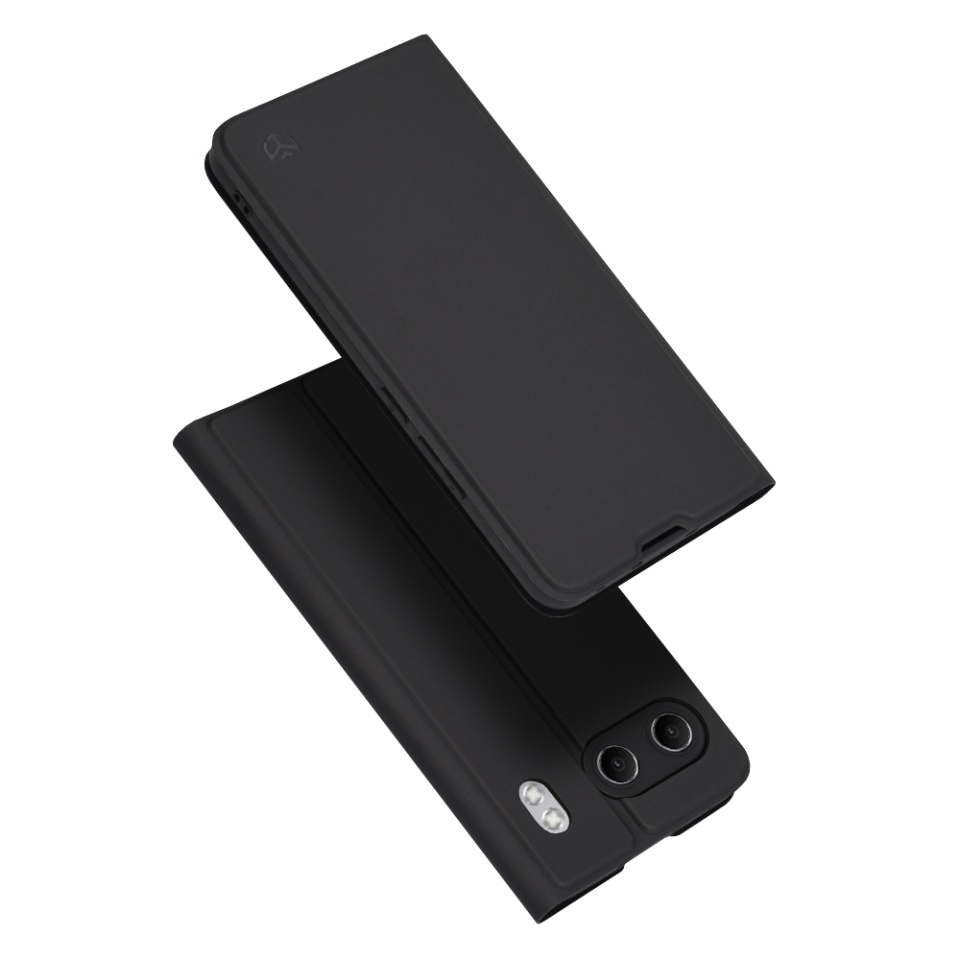 Husa pentru OnePlus Nord 4, SKYDDAR INNOVATION, Magskin Book, tip Carte cu Portofel Interior, set cu sticker, Negru