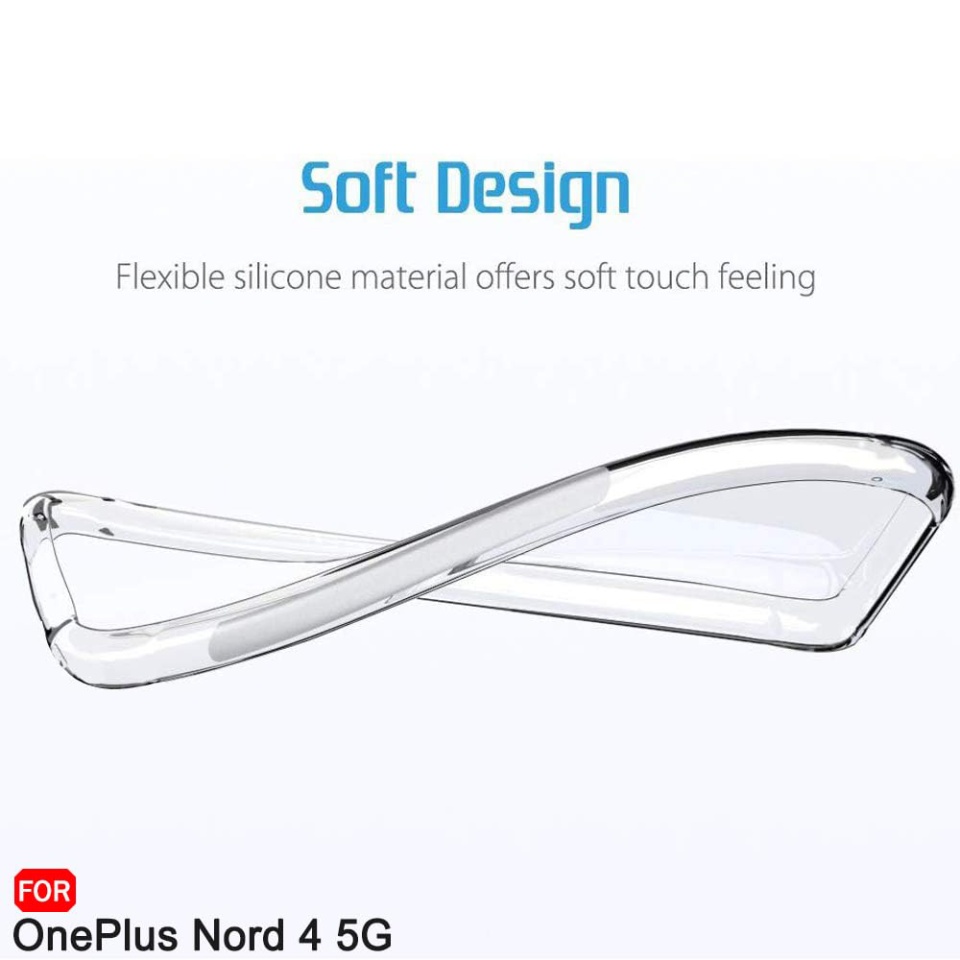 Husa pentru OnePlus Nord 4 , SKYDDAR INNOVATION, Shockproof Clear din Silicon Slim, Transparenta, set cu sticker - 2 | YEO