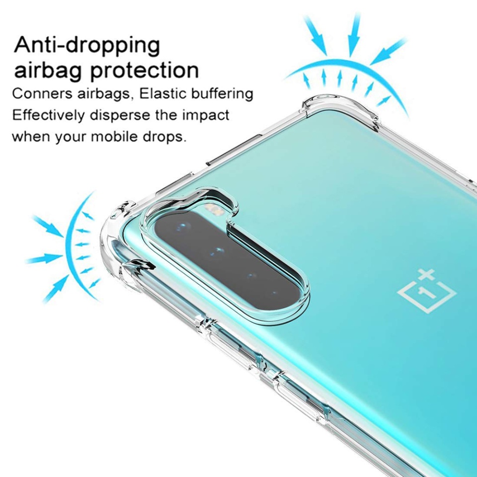 Husa pentru OnePlus Nord 5G , SKYDDAR INNOVATION, Shockproof Clear din Silicon Slim, Transparenta, set cu sticker - 2 | YEO