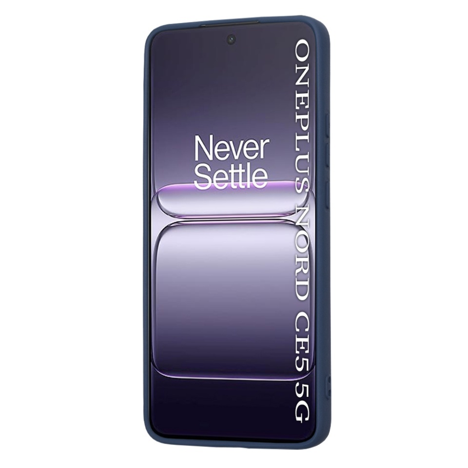 Husa pentru OnePlus Nord CE5, SKYDDAR INNOVATION, din Silicon Catifelat, SoftElegance, set cu sticker, Bleumarin - 1 | YEO