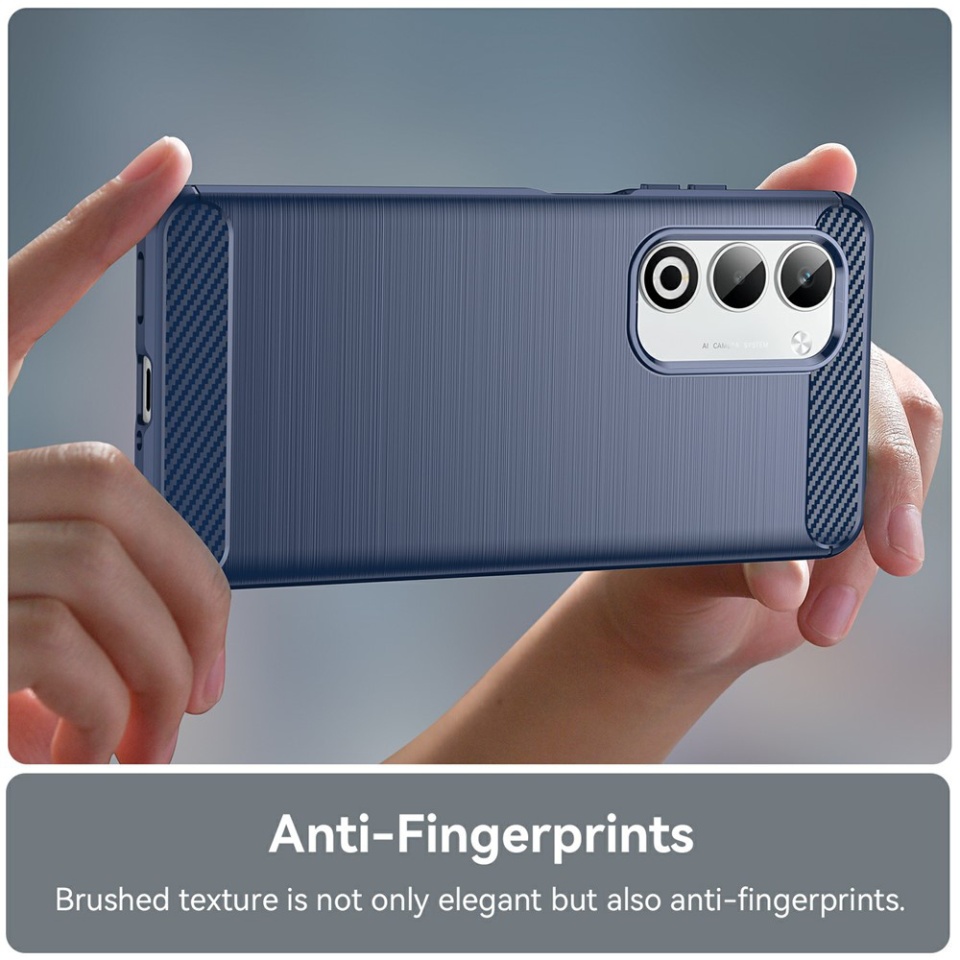 Husa pentru Oppo A5 4G, SKYDDAR INNOVATION, CarbonFiber, Antisoc, set cu sticker, Albastru - 1 | YEO