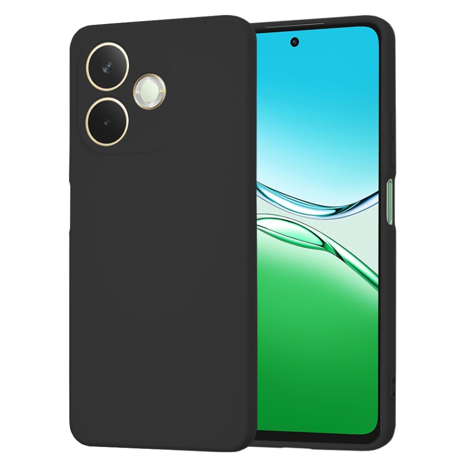 Husa pentru Oppo A5 Pro 5G / A5 Pro 4G, SKYDDAR INNOVATION, din Silicon Catifelat, SoftElegance , Negru, set cu sticker
