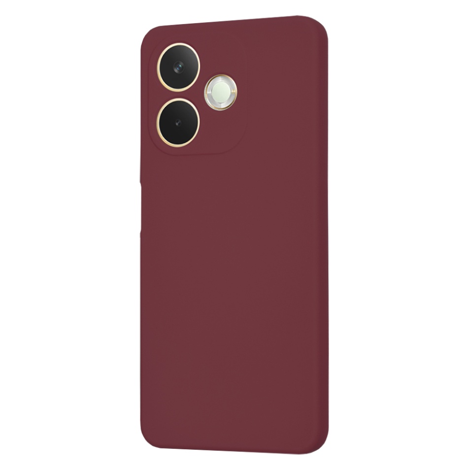 Husa pentru Oppo A5 Pro 5G / A5 Pro 4G, SKYDDAR INNOVATION, din Silicon Catifelat, SoftElegance , Bordo, set cu sticker - 2 | YEO
