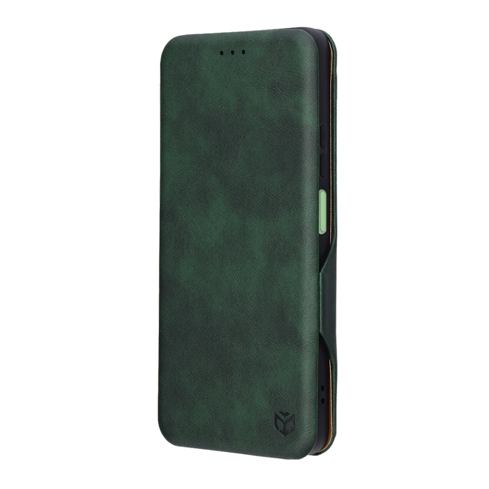 Husa pentru Oppo A5 Pro 5G / A5 Pro 4G, SKYDDAR INNOVATION, Safe Wallet tip carte din Piele Ecologica, Suport Carduri, Inchidere Magnetica, Verde, set cu sticker - 4