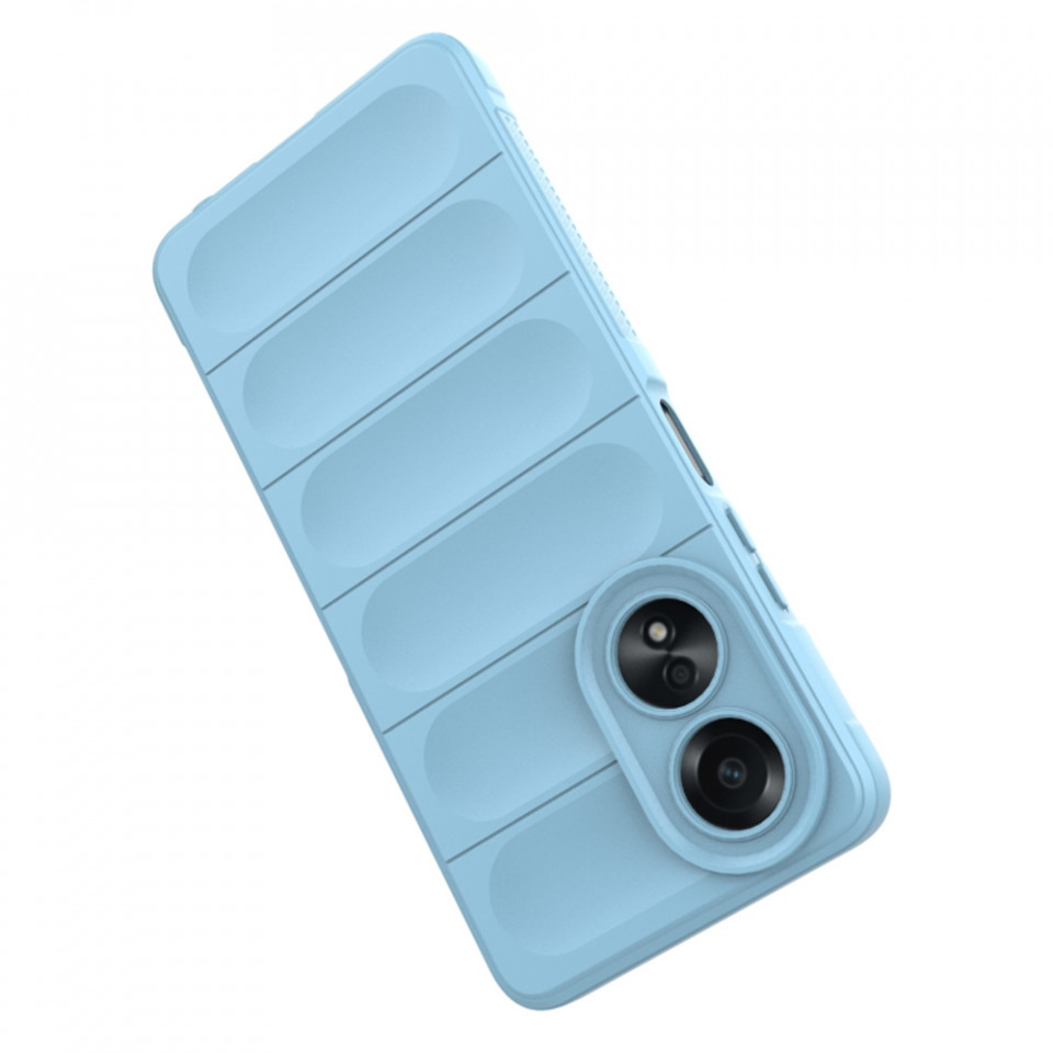 Husa pentru Oppo A58 4G eleganta, din silicon mat, SKDR Vogue - Bleu - 2 | YEO