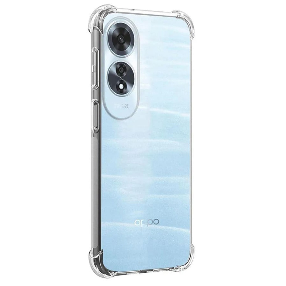 Husa pentru Oppo A60 4G , SKYDDAR INNOVATION, Shockproof Clear din Silicon Slim, Transparenta, set cu sticker - 1 | YEO