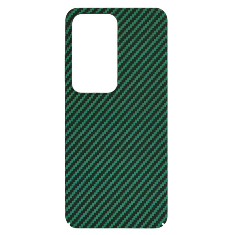 Husa pentru Oppo A80 5G, Finisaj Premium cu Textura de Carbon, Design Elegant, SKDR CarbonFlex - Verde - 3 | YEO