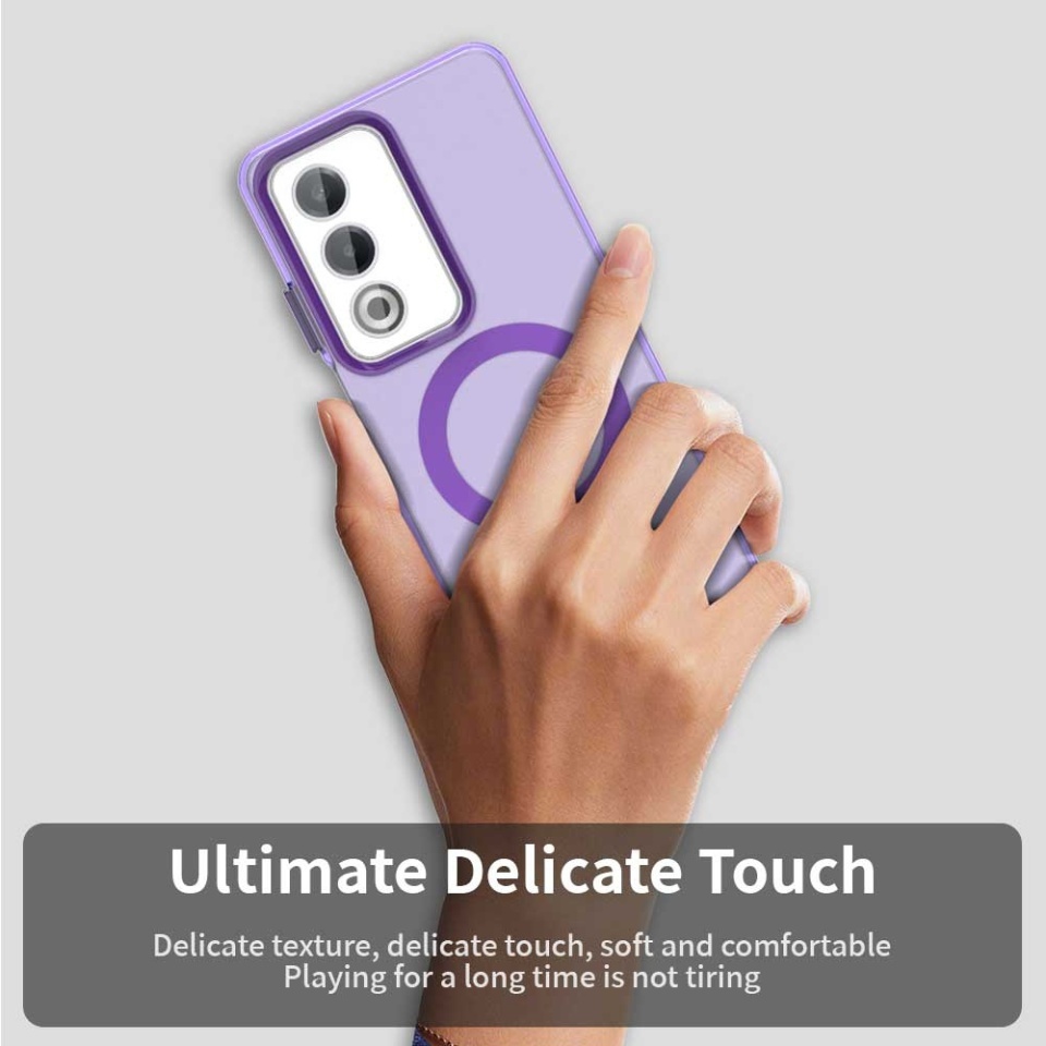 Husa pentru Oppo A80 5G, SKYDDAR INOVATION, CandyCase, Magsafe, set cu sticker, Mov - 3 | YEO