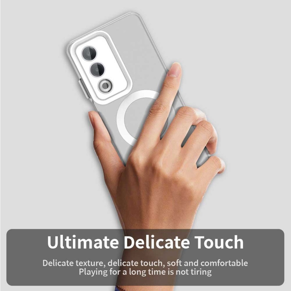 Husa pentru Oppo A80 5G, SKYDDAR INOVATION, CandyCase, Magsafe, set cu sticker, Alb - 1 | YEO