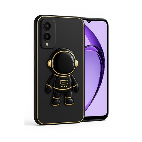 Husa pentru Oppo A80, suport Kickstand Astronaut, Negru