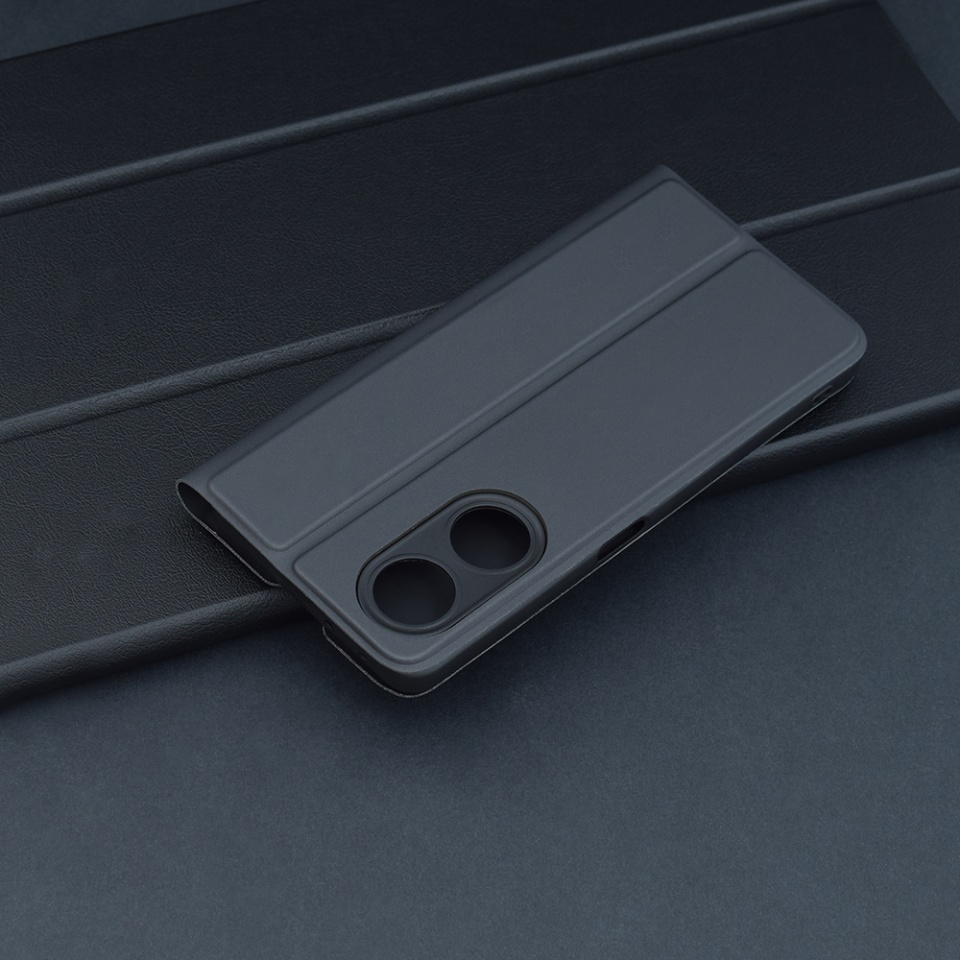 Husa pentru Oppo A98 5G, SKYDDAR INNOVATION, Magskin Book, tip Carte cu Portofel Interior, set cu sticker, Negru - 3 | YEO