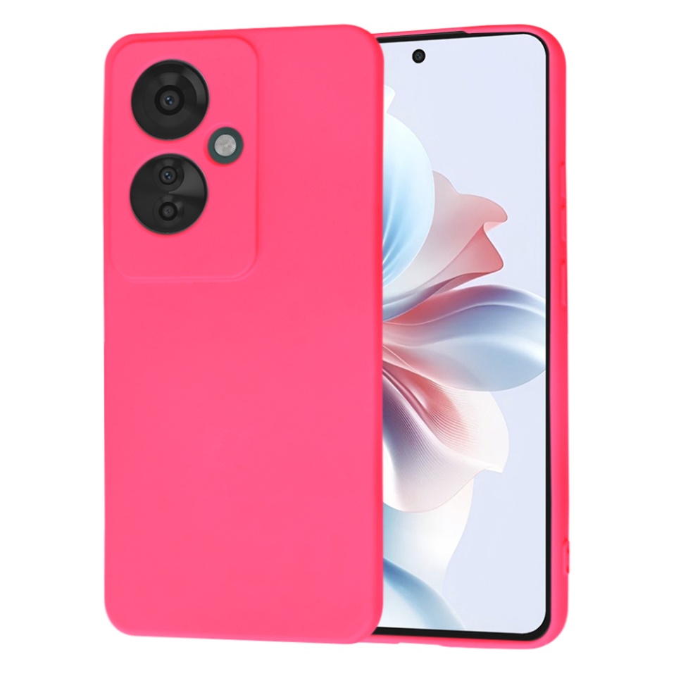 Husa pentru Oppo Reno11 F din Silicon Catifelat, Protectie Premium, Skyddar SoftElegance - Fucsia