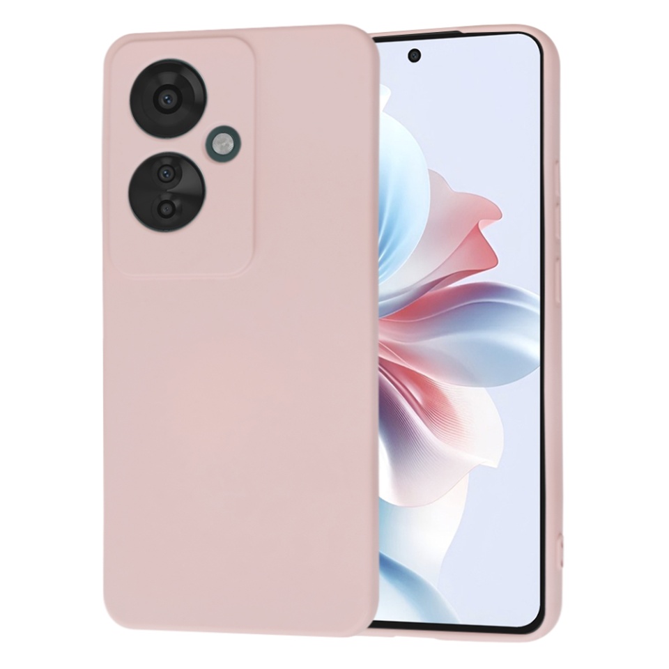 Husa pentru Oppo Reno11 F din Silicon Catifelat, Protectie Premium, Skyddar SoftElegance - Roz pudra
