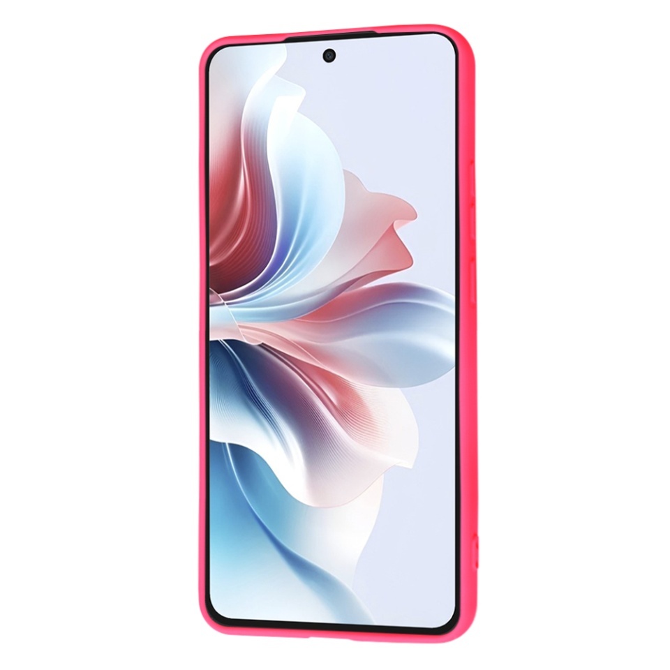 Husa pentru Oppo Reno11 F, SKYDDAR INNOVATION, din Silicon Catifelat, SoftElegance, set cu sticker, Fucsia - 1 | YEO