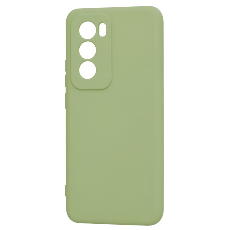 Husa pentru Oppo Reno12 din Silicon Catifelat, Protectie Premium, Skyddar SoftElegance - Verde - 3 | YEO