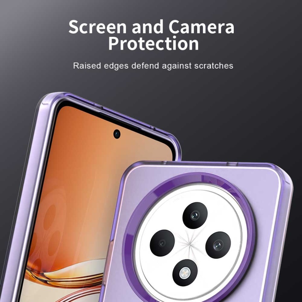 Husa pentru Oppo Reno12 F 5G / Reno12 FS 5G / Reno12 F 4G / Reno12 FS 4G, SKYDDAR INOVATION, CandyCase, Magsafe, set cu sticker, Mov - 3 | YEO