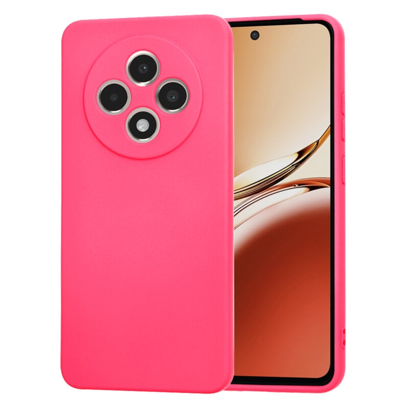 Husa pentru Oppo Reno12 F 5G / Reno12 FS / Reno12 F 4G din Silicon Catifelat, Protectie Premium, Skyddar SoftElegance - Fucsia