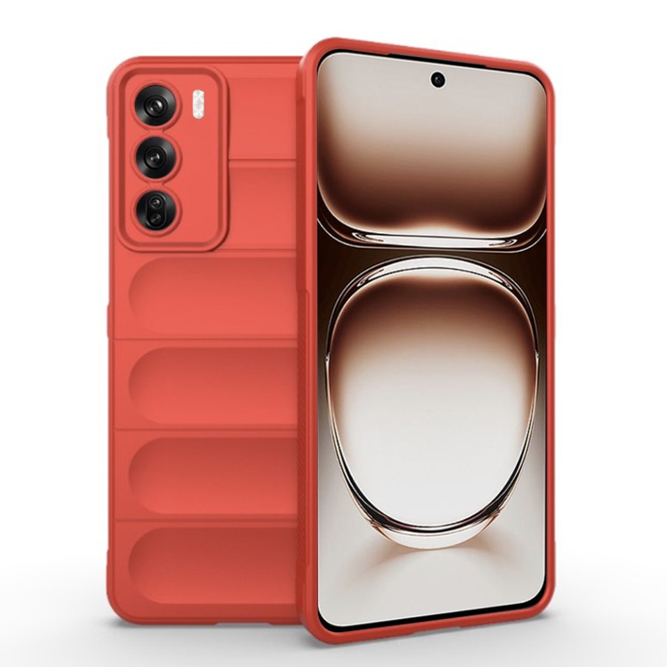 Husa pentru Oppo Reno12 Pro eleganta, din silicon mat, SKDR Vogue - Rosu
