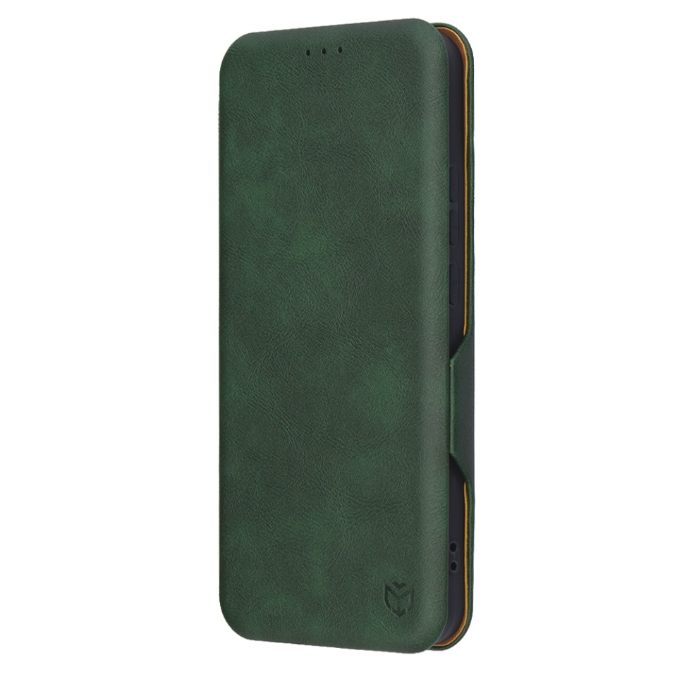 Husa pentru Oppo Reno13 F 4G / Reno13 F 5G / Reno13 FS 5G, SKYDDAR INNOVATION, Pocket Safe, tip carte din Piele Ecologica, Suport Carduri, Inchidere Magnetica, set cu sticker, Verde - 3 | YEO