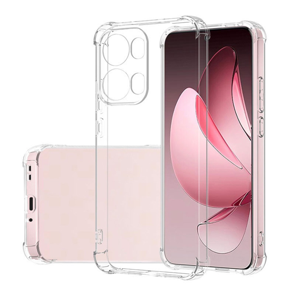 Husa pentru Oppo Reno13 Pro , SKYDDAR INNOVATION, Shockproof Clear din Silicon Slim, Transparenta, set cu sticker - 2 | YEO