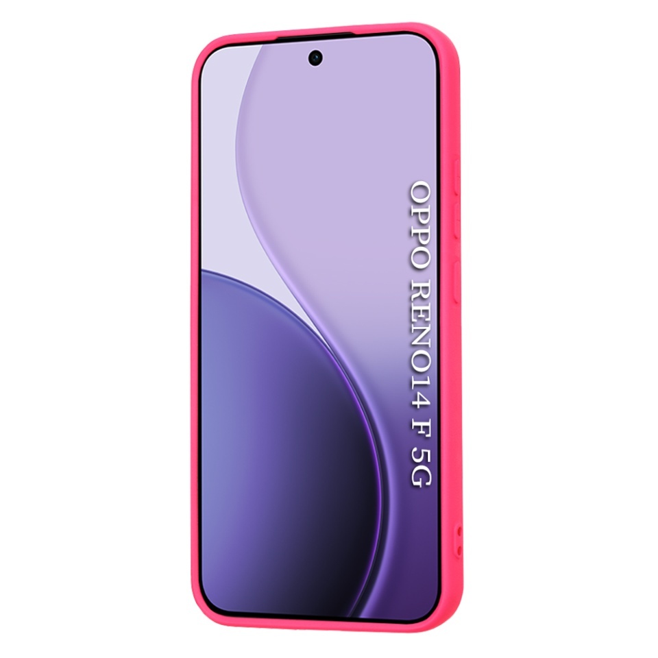 Husa pentru Oppo Reno14 F, SKYDDAR INNOVATION, din Silicon Catifelat, SoftElegance, set cu sticker, Fucsia - 1 | YEO