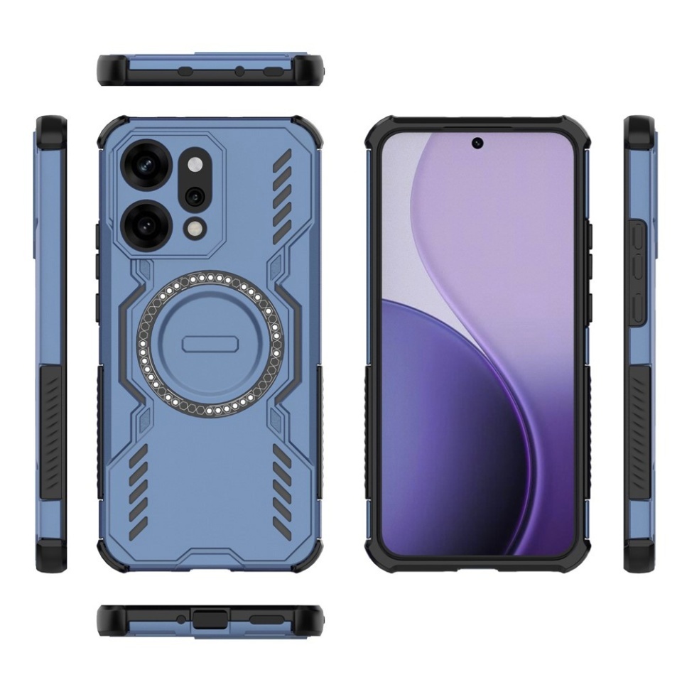 Husa pentru Oppo Reno14 Pro, SKYDDAR INOVATION, ArmorMag, Magsafe, set cu sticker, Albastru - 3 | YEO